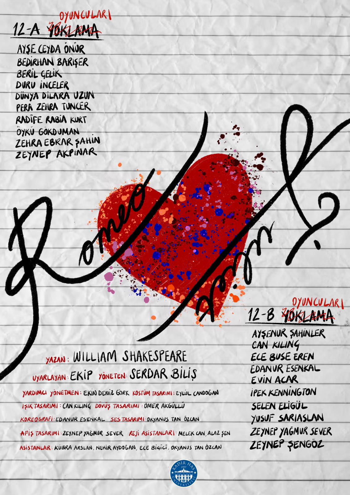 Kadir Has Üniversitesi Tiyatro Bölümü ''Romeo & Juliet''